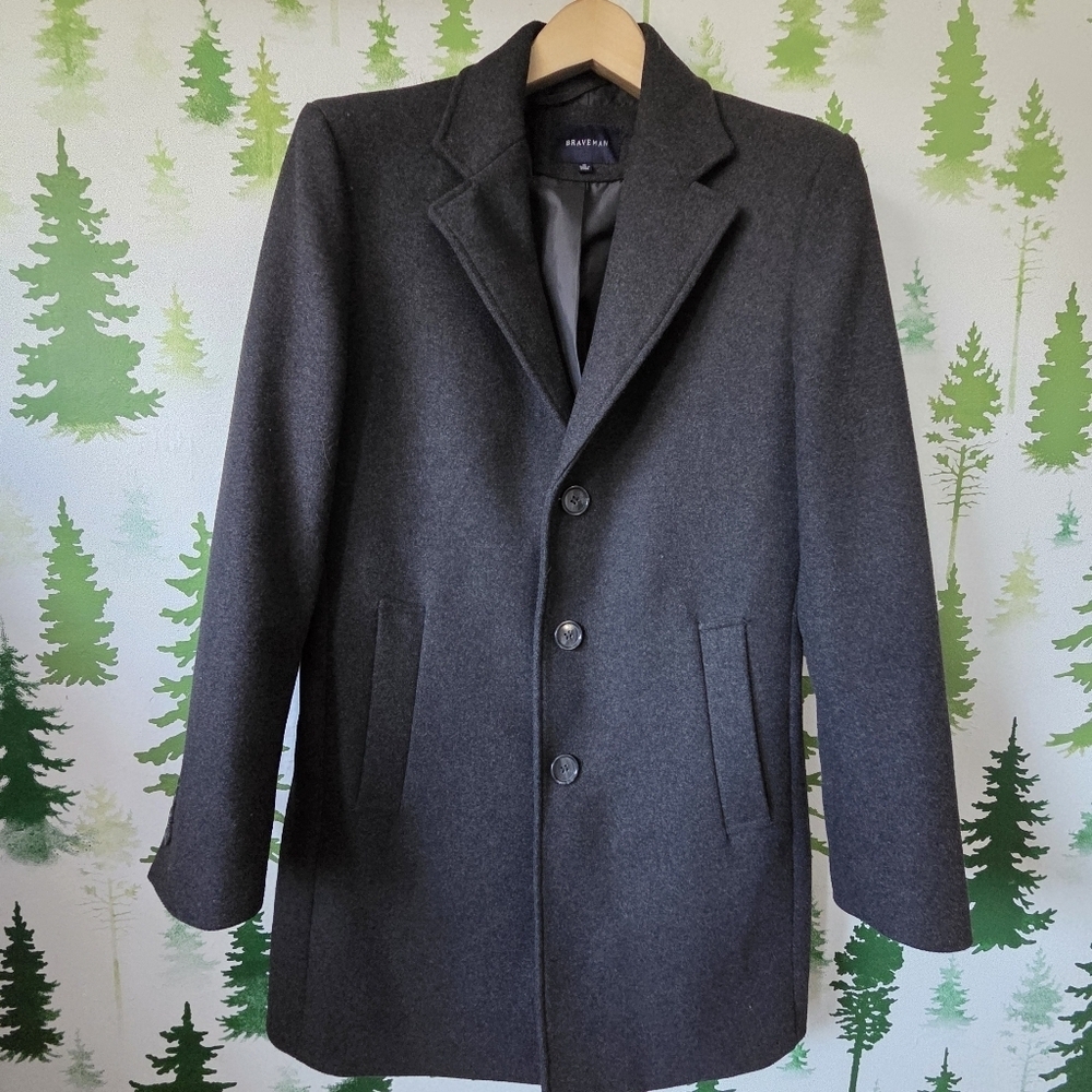 Braveman Tailored Wool Blend Coat.